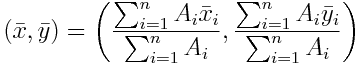 Summation notation for the centroid